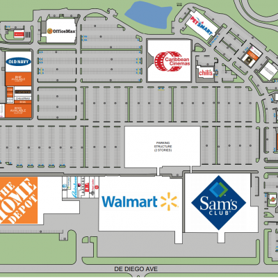 Plaza Escorial plan - map of store locations