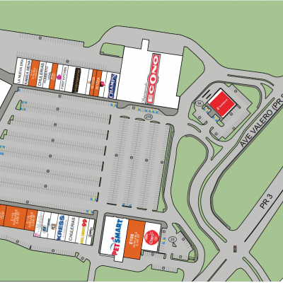 Plaza Fajardo plan - map of store locations