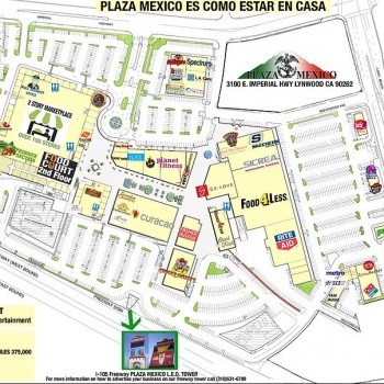 Plaza Mexico plan - map of store locations