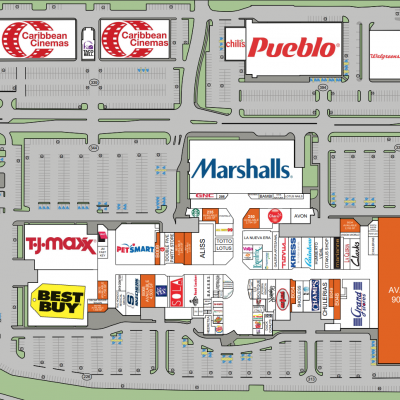 Plaza Río Hondo plan - map of store locations