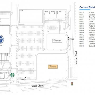 Plaza Rio Vista plan - map of store locations