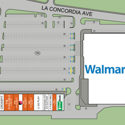 Plaza Walmart plan - map of store locations