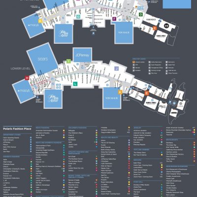 Polaris Fashion Place plan - map of store locations