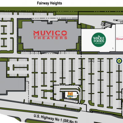 Pompano Pointe S.C. plan - map of store locations