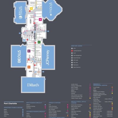 Port Charlotte Town Center plan - map of store locations