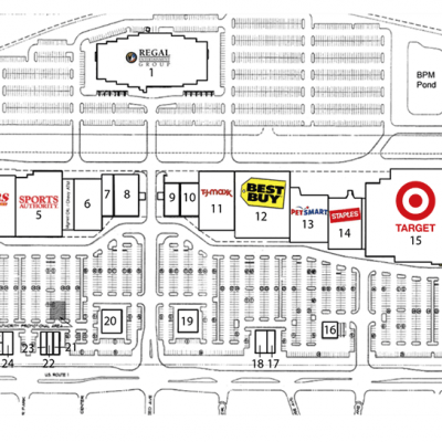 Potomac Yard Center plan - map of store locations