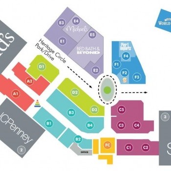 Prescott Gateway Mall plan - map of store locations