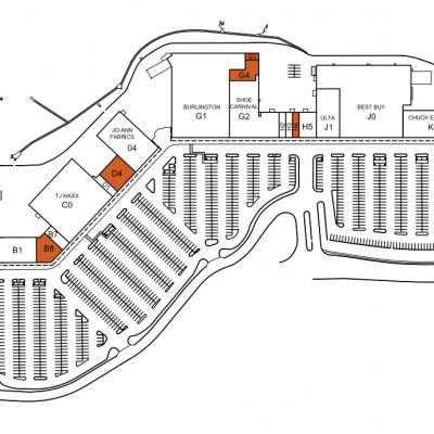 Primrose Marketplace plan - map of store locations