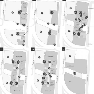 Providence Place Mall plan - map of store locations