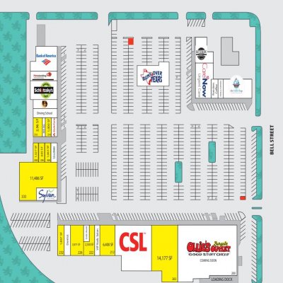 Puckett Plaza plan - map of store locations