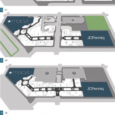 Queens Center plan - map of store locations