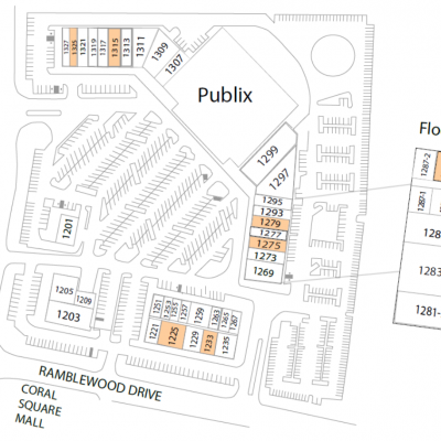 Ramblewood Square plan - map of store locations