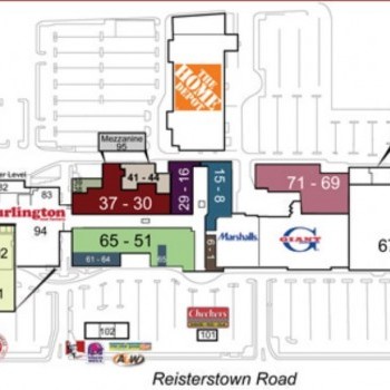 Reisterstown Road Plaza plan - map of store locations