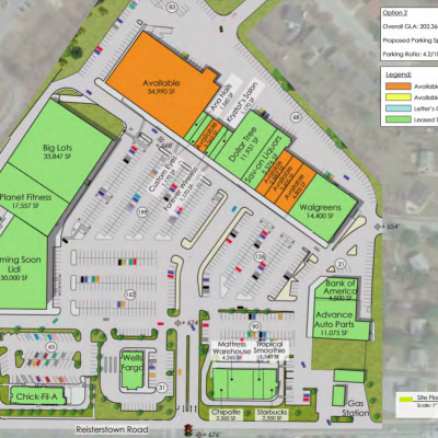 Reisterstown Shopping Center plan - map of store locations
