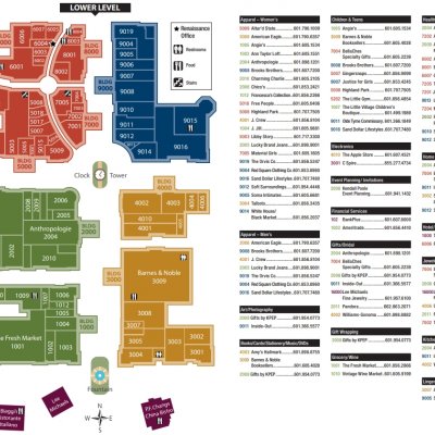 Renaissance at Colony Park plan - map of store locations