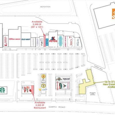 Riceland Pavilion plan - map of store locations
