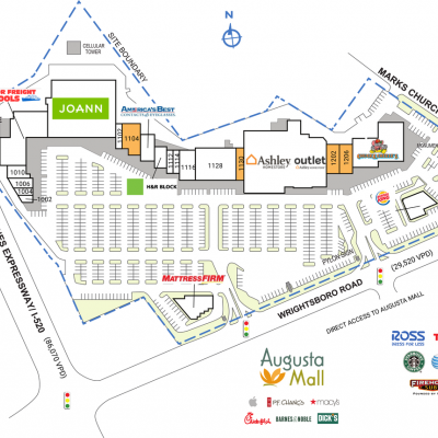 Richmond Plaza plan - map of store locations