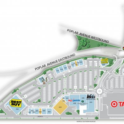 Ridgeway Trace Center plan - map of store locations