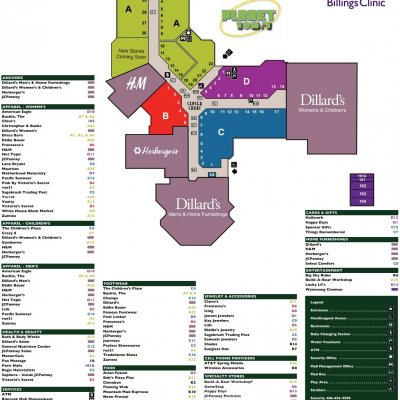Rimrock Mall plan - map of store locations