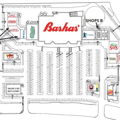 River Crossing Shopping Center plan - map of store locations
