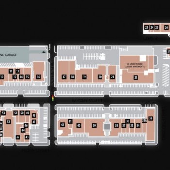 River Oaks Shopping Center plan - map of store locations