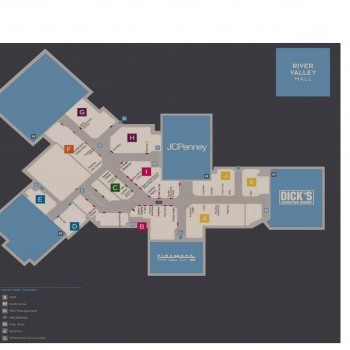 River Valley Mall plan - map of store locations