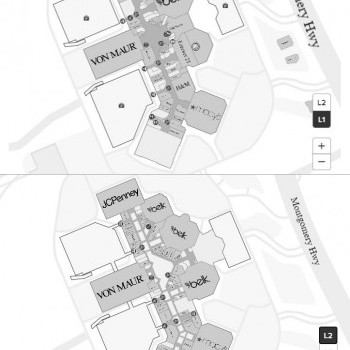 Riverchase Galleria Mall plan - map of store locations