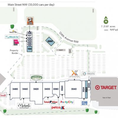 Riverdale Commons plan - map of store locations