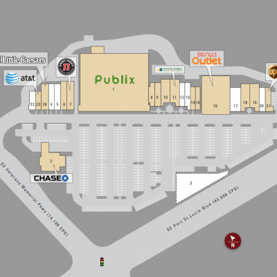 Rivergate Plaza plan - map of store locations