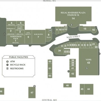Riverside Plaza plan - map of store locations