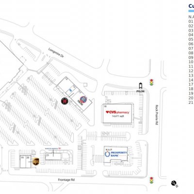 Rock Prairie Crossing plan - map of store locations