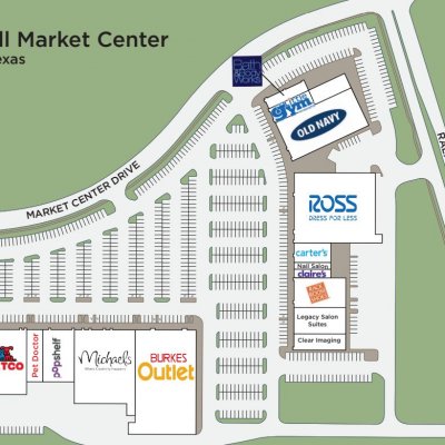 Rockwall Market Center plan - map of store locations