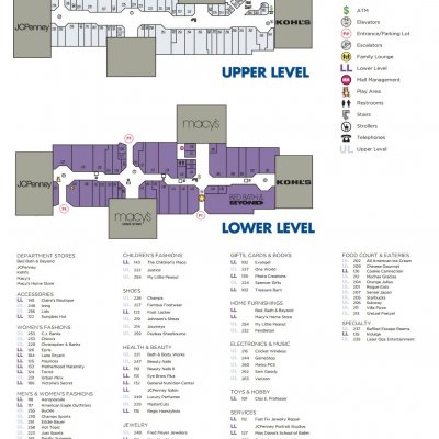 Rogue Valley Mall plan - map of store locations