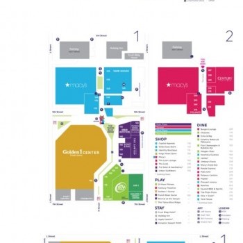 Sacramento Downtown Plaza plan - map of store locations