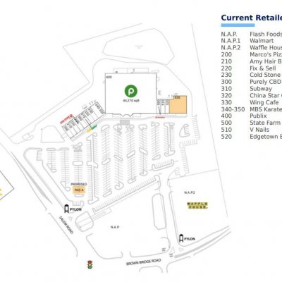 Salem Road Station plan - map of store locations