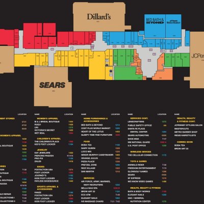 Santa Fe Place plan - map of store locations