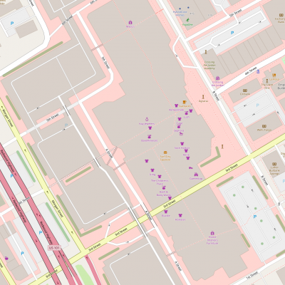 Santa Rosa Plaza plan - map of store locations