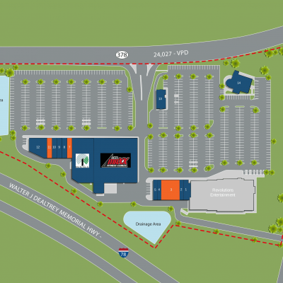 Saucon Valley Square plan - map of store locations