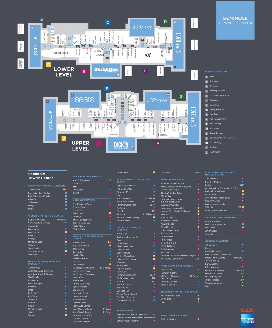 Seminole Towne Center 107 stores shopping in Sanford  