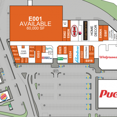 Señorial Plaza plan - map of store locations