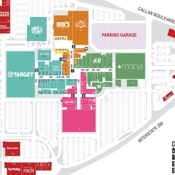 Serramonte Center plan - map of store locations