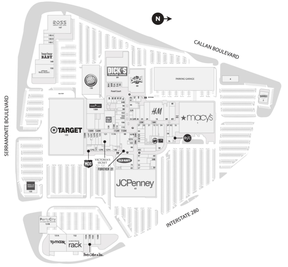 Serramonte Center 114 Stores Shopping In Daly City California Ca Ca 94015 Mallscenters