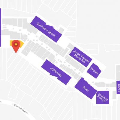 Shawnee Mall plan - map of store locations