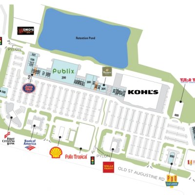 Shoppes At Bartram Park plan - map of store locations