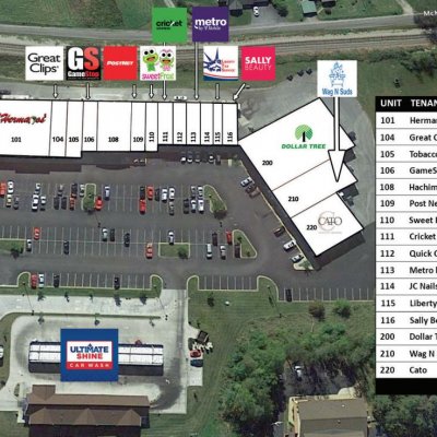 Shoppes At West Market plan - map of store locations