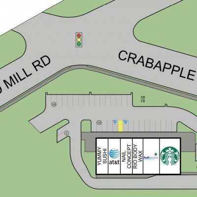 Shoppes of Crabapple plan - map of store locations