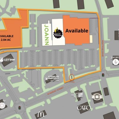 Shoppes on West Market plan - map of store locations