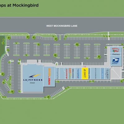 Shops at Mockingbird plan - map of store locations