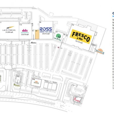 Shops at Palm Lakes plan - map of store locations