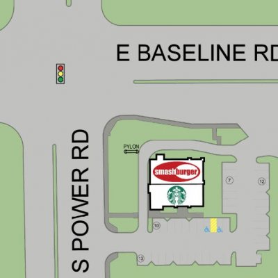 Shops at Power and Baseline plan - map of store locations